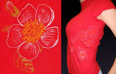 C101Red - Women's Rose Tee